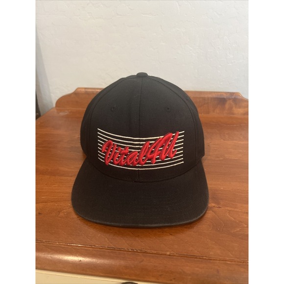 Other - Vital 4U Energy Black Snapback Hat Structured Wool Cap‎ Dad Hat